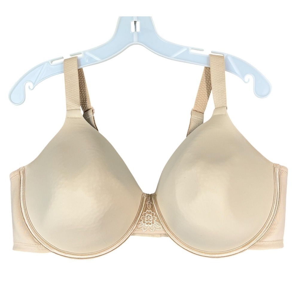 Vanity‎ Fair Bra Womens 42DD Nude Beige Underwired Padded Wide Strap